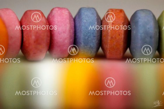 Sweets on a row.