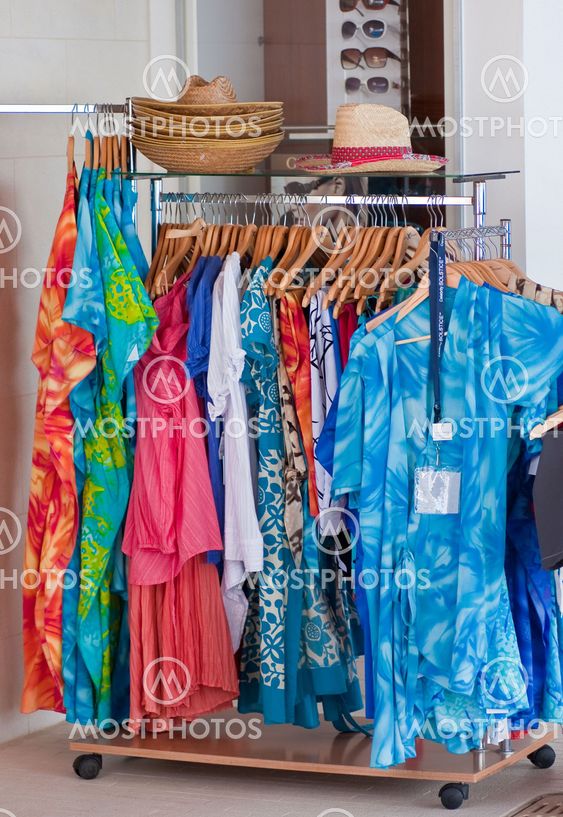 Rack of Tropical Clothing