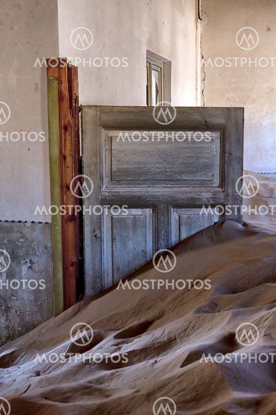 a dune in a house at kolmanskop ghost town near luderitz namibia