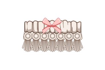 tradition garter wedding cartoon vector illustration