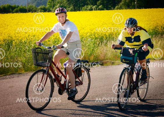 Two cyclists