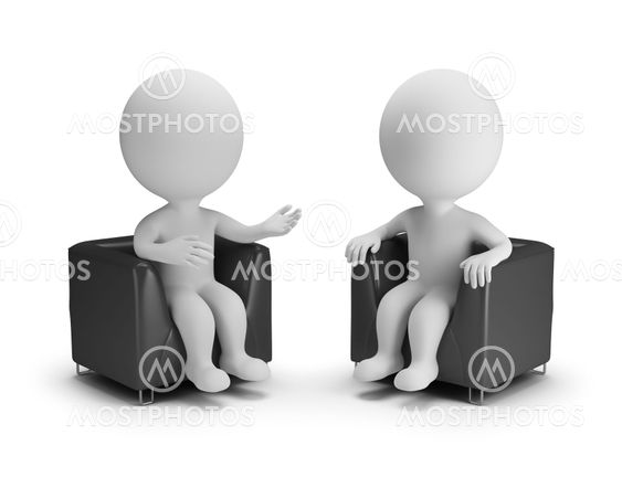 3d small people - conversation