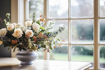 Floral arrangement with winter, autumn or early spring...