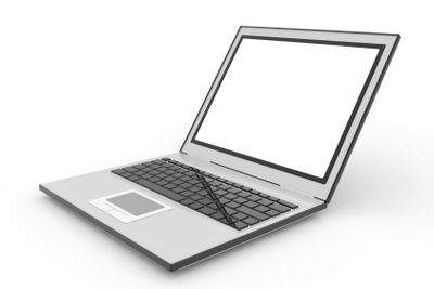Laptop computer isolated on white.