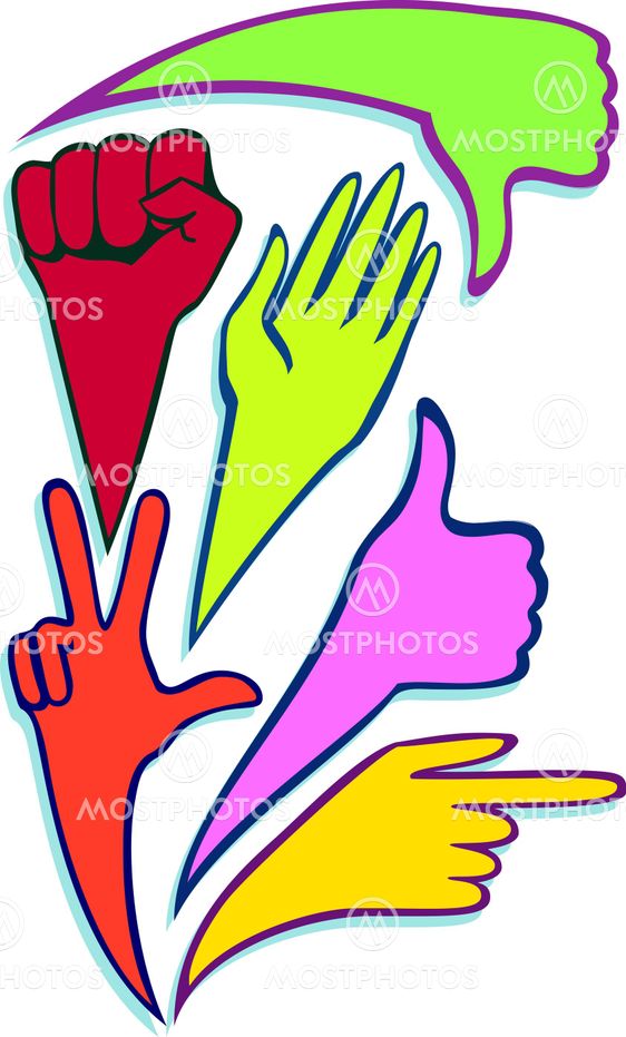 Creative Hands in different poses.