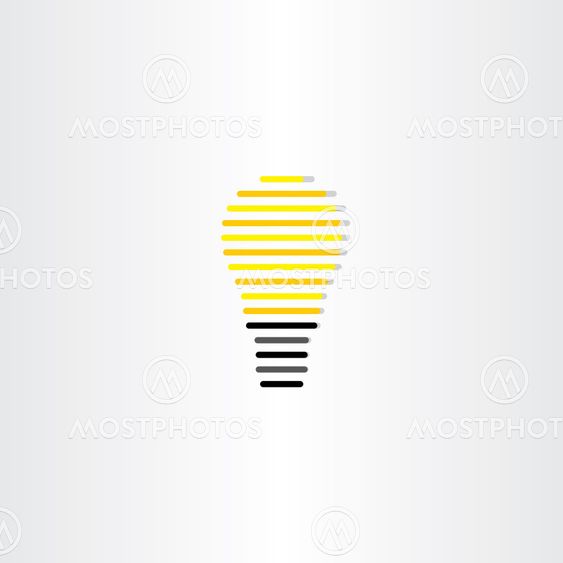 electric bulb icon stylized vector design