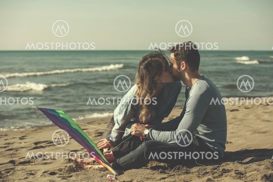Couple enjoying time together at beach