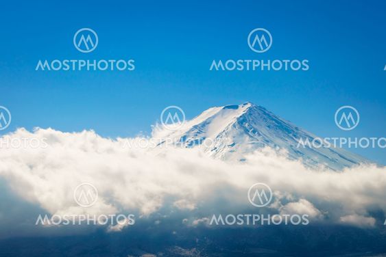 Mountain Fuji with blue sky , Japan