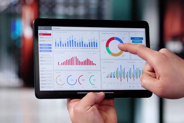 Business Data Analytics Technology On Tablet