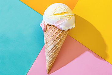 Ice cream colourful summer treat, sweet dessert in...