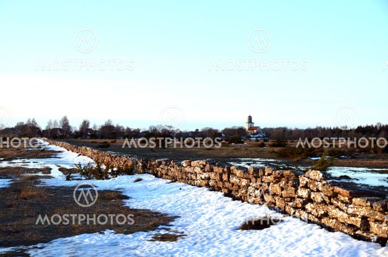 Rural landscape in winter