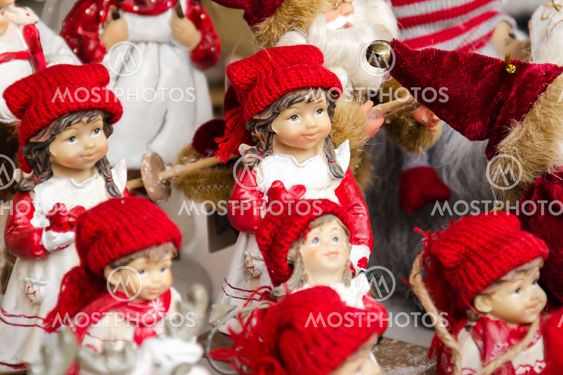 Multiple Christmas dolls