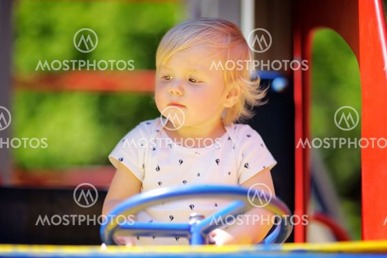 Toddler boy on playground