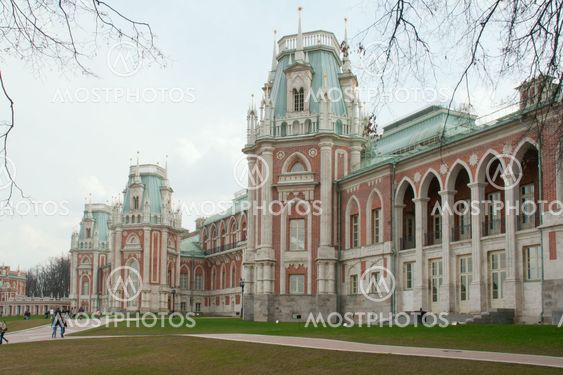 Palace of queen Ekaterina the Second Great in Tsaritsino, Moscow, Russia