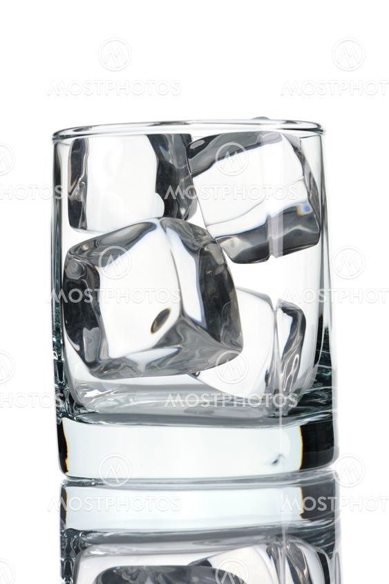 Glas med is