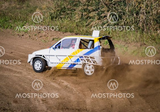 Car during a "stock car cross" free demostration.