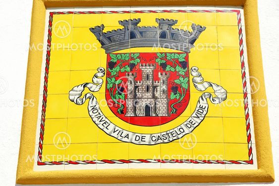 Blazon of Castelo de Vide village, Portugal.