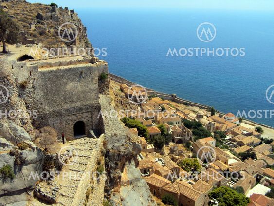 Angle view of Monemvasia