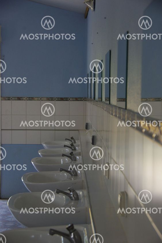 Washbasins of a summer camp