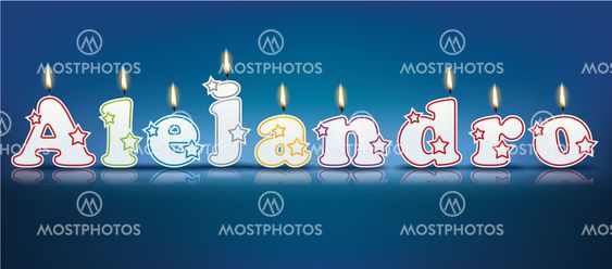 ALEJANDRO written with burning candles
