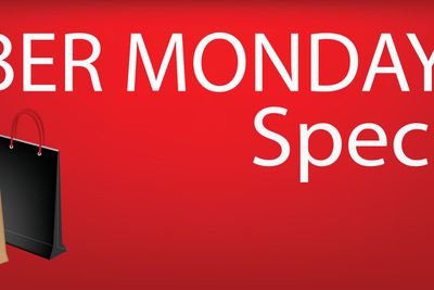 Paper Shopping Bags on Cyber Monday Sale Sticker