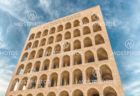 The Palazzo della Civilta Italiana, aka Square Colosseum, Rome, Italy