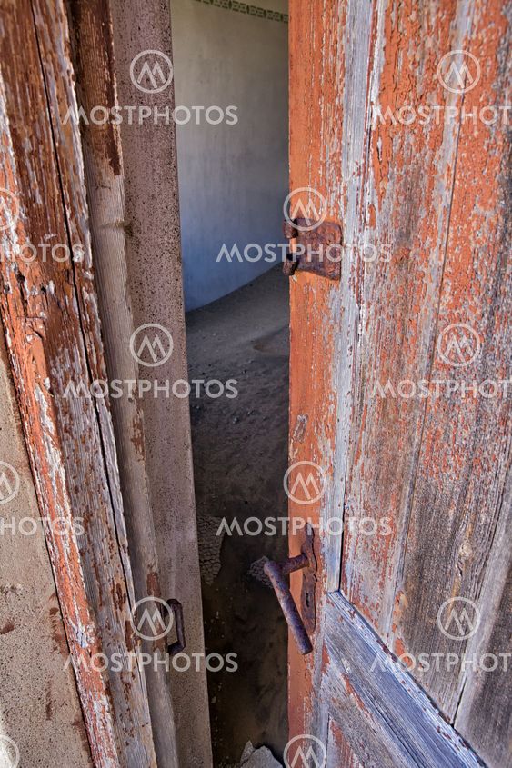 a door in kolmanskop's ghost town namibia