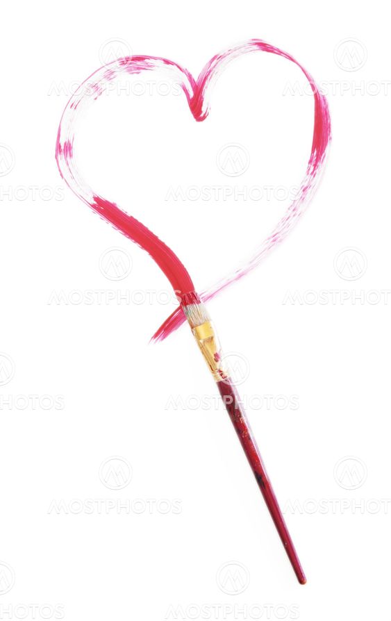 Red painted Heart