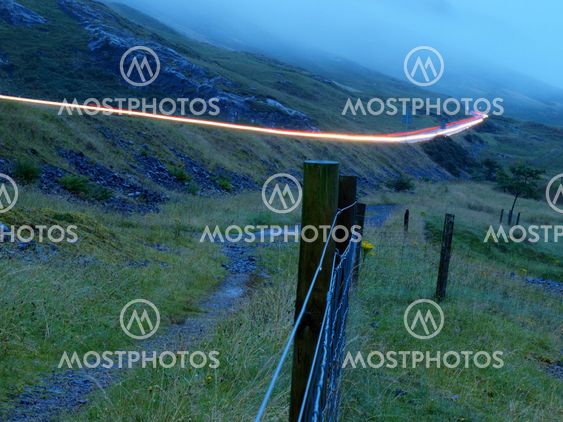 A light flash at a street in Scotland