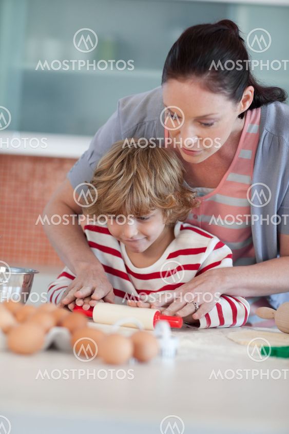 Young mother with her son