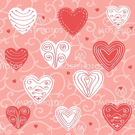 Red and pink floral ornament