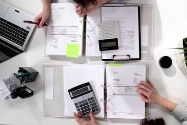 Female accountant working on tax audit