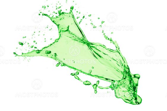 green liquid splash