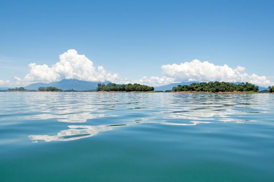 Nam Ngum reservoir in Laos