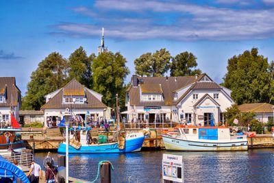 Fishing boats in Vitte at the harbor on a sunny...