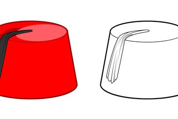 Fez Pillbox shape Hat with tassel. Head Fashion...