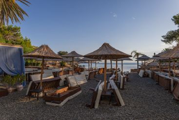 Seaside landscape in the Kalithea area of ​​Rhodes Greece
