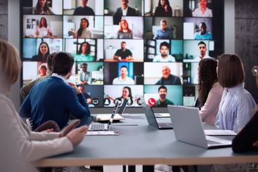 Professional Business Training with Multiracial Team