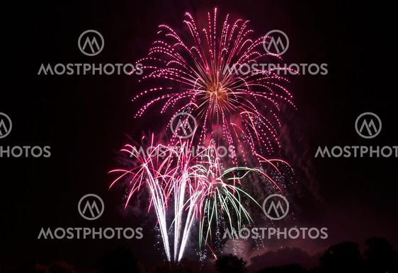 fireworks, Volksfest Bobingen, Germany, 13.08.2012