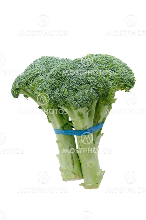 Side view of fresh broccoli