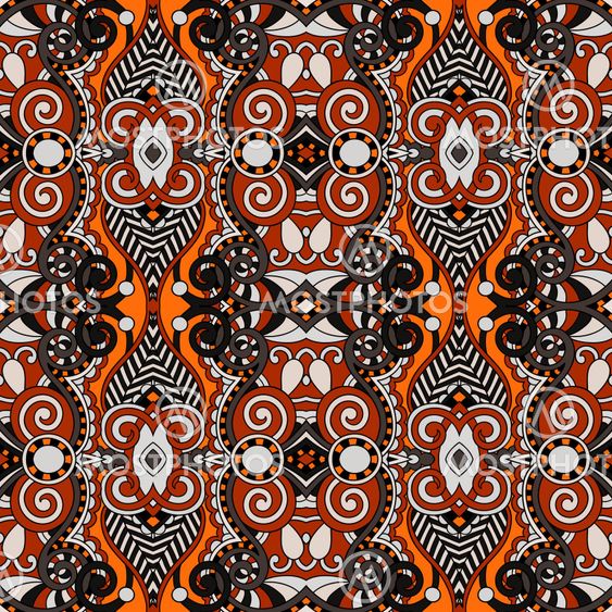 geometry vintage floral seamless pattern