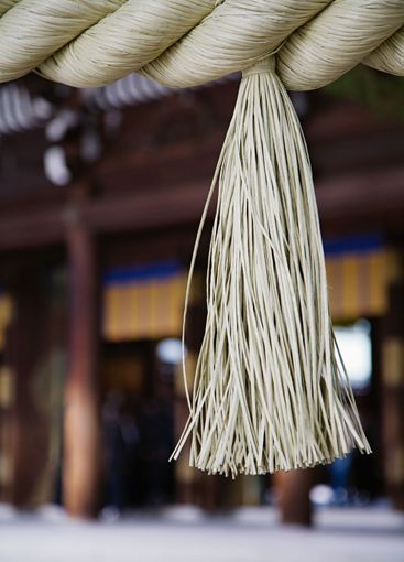 Tassel on Large Rope at Meiji Shrine