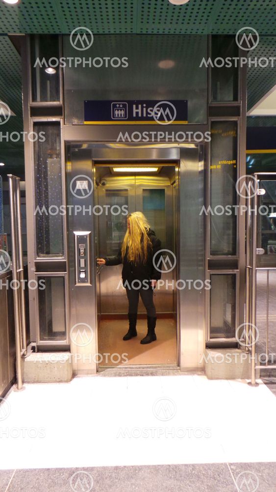 A passenger elevator.