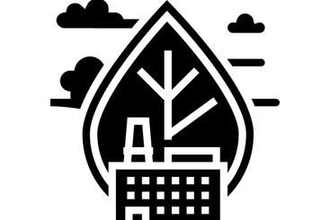 air emissions and ambient air quality glyph icon vector...