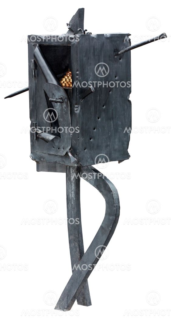 Crash Safe with gold coins forged figure