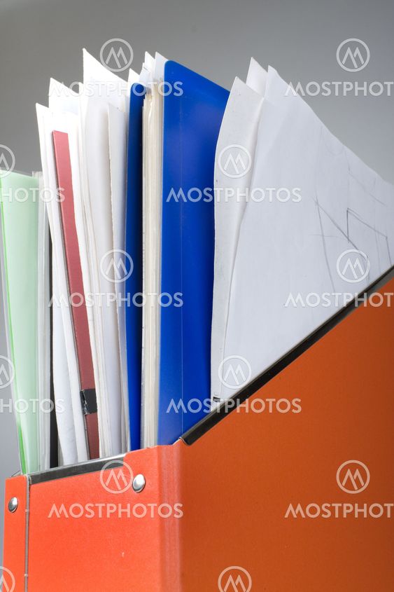 Orange documents folder