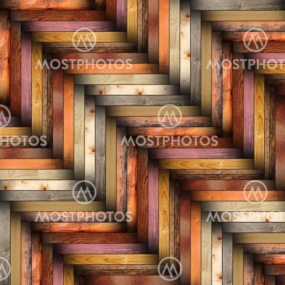 colorful wooden tiles on the floor