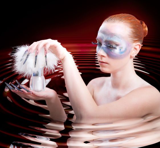 In the water