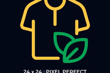 Clothes of eco friendly material dark color line ui icon