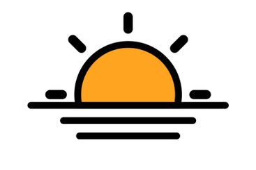 Sunset icon. Dusk icon. Vector.
